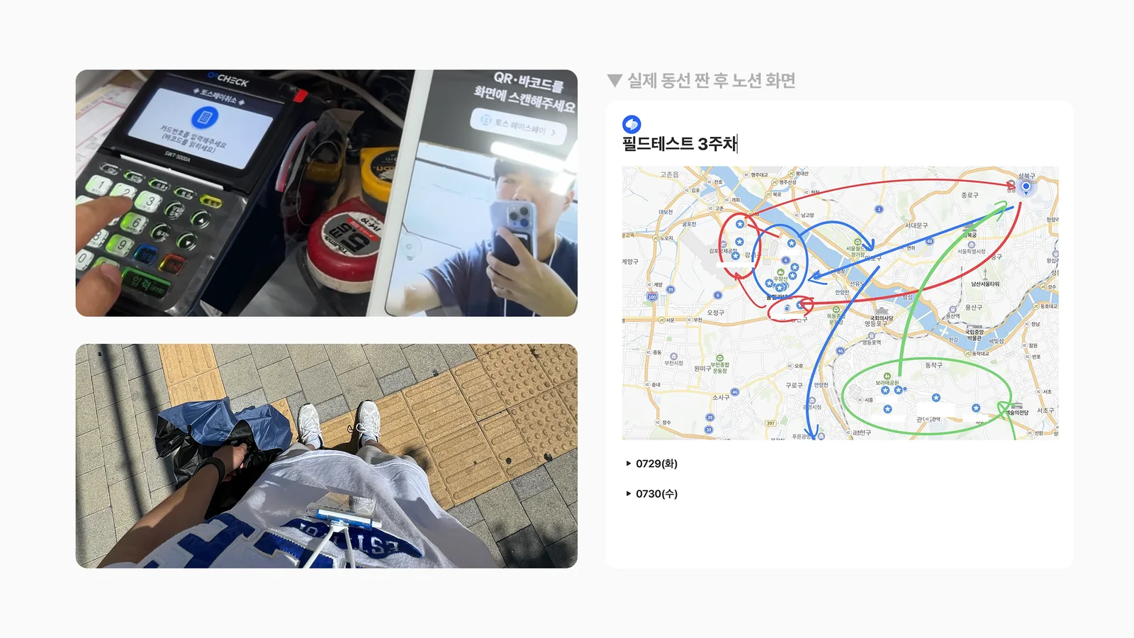 현장 방문 기록
